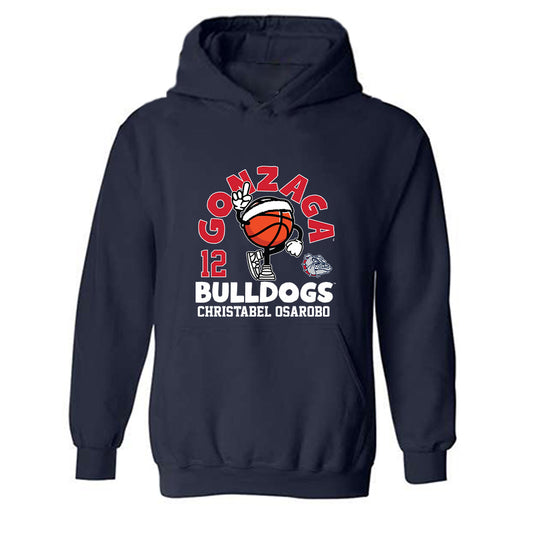 Gonzaga - NCAA Women's Basketball : Christabel Osarobo - Fashion Shersey Hooded Sweatshirt-0
