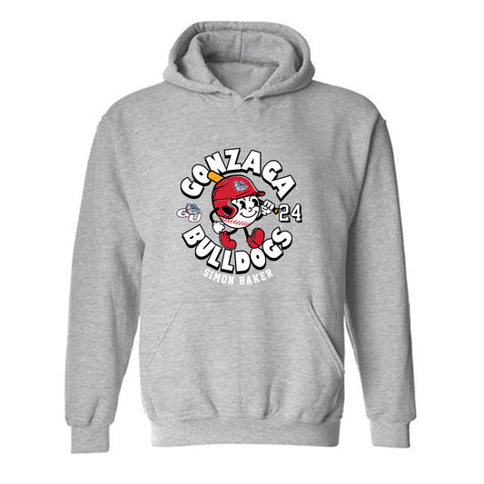 Gonzaga - NCAA Baseball : Simon Baker - Classic Fashion Shersey Hooded Sweatshirt-0