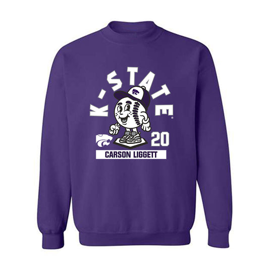 Kansas State - NCAA Baseball : Carson Liggett - Fashion Shersey Crewneck Sweatshirt-0