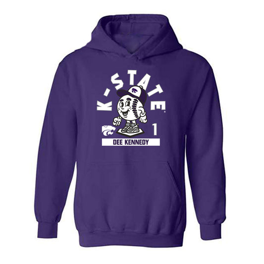 Kansas State - NCAA Baseball : Dee Kennedy - Fashion Shersey Hooded Sweatshirt-0