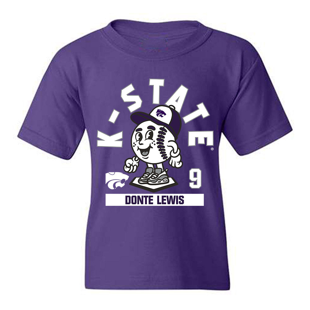 Kansas State - NCAA Baseball : Donte Lewis - Fashion Shersey Youth T-Shirt-0