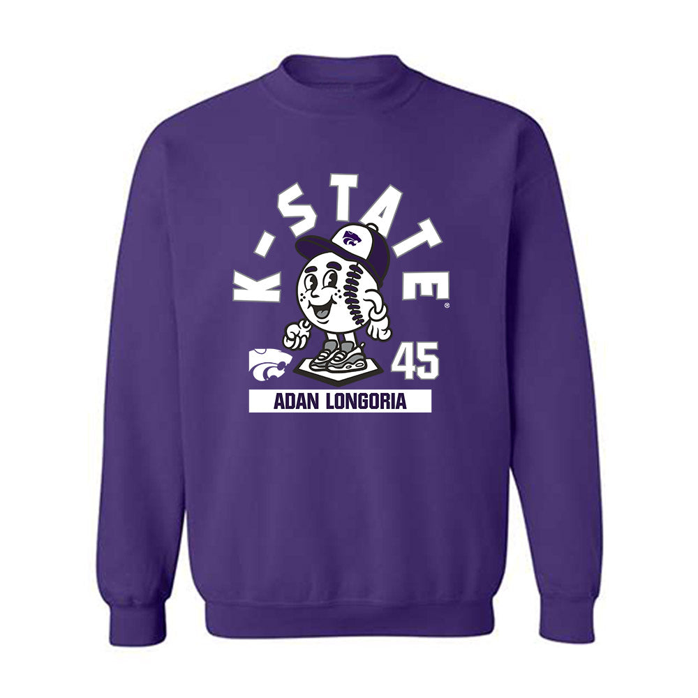 Kansas State - NCAA Baseball : Adan Longoria - Fashion Shersey Crewneck Sweatshirt-0