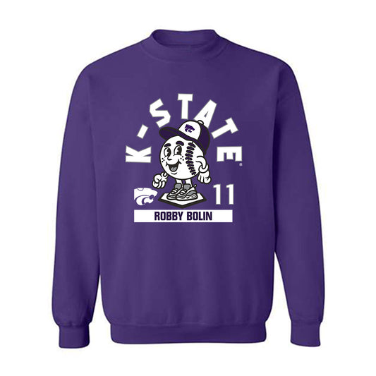 Kansas State - NCAA Baseball : Robby Bolin - Fashion Shersey Crewneck Sweatshirt-0