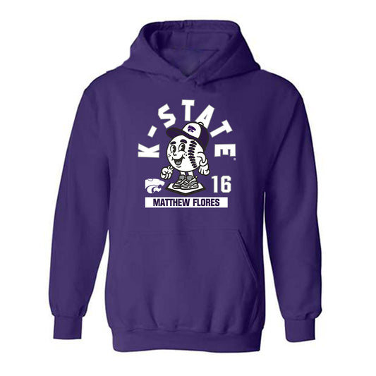 Kansas State - NCAA Baseball : Matthew Flores - Fashion Shersey Hooded Sweatshirt-0