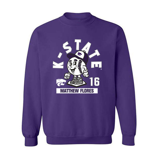 Kansas State - NCAA Baseball : Matthew Flores - Fashion Shersey Crewneck Sweatshirt-0