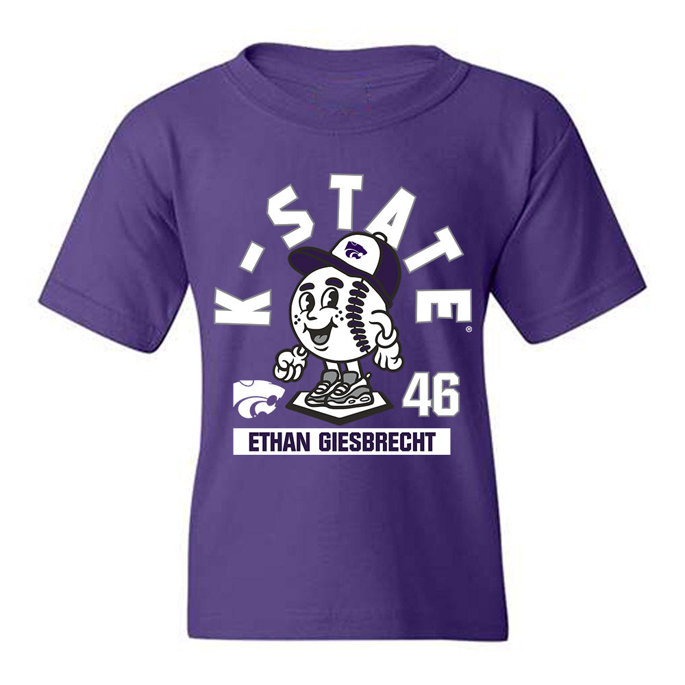 Kansas State - NCAA Baseball : Ethan Giesbrecht - Fashion Shersey Youth T-Shirt-0