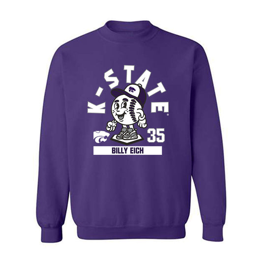 Kansas State - NCAA Baseball : Billy Eich - Fashion Shersey Crewneck Sweatshirt-0