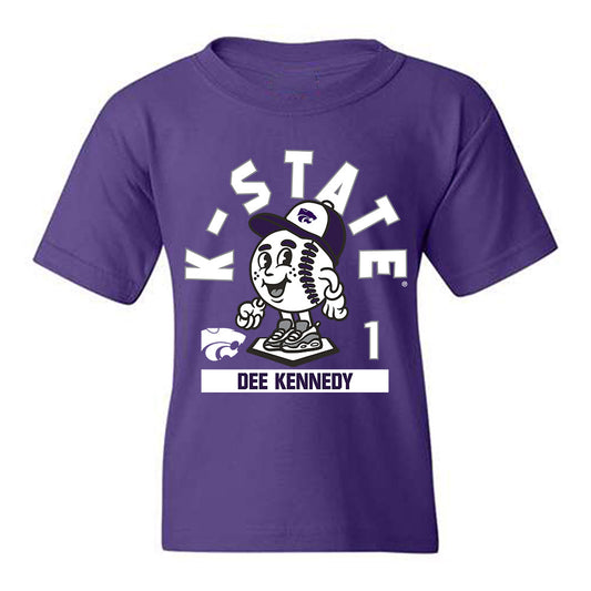 Kansas State - NCAA Baseball : Dee Kennedy - Fashion Shersey Youth T-Shirt-0
