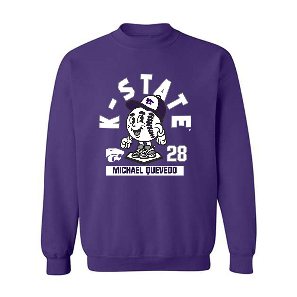 Kansas State - NCAA Baseball : Michael Quevedo - Fashion Shersey Crewneck Sweatshirt-0
