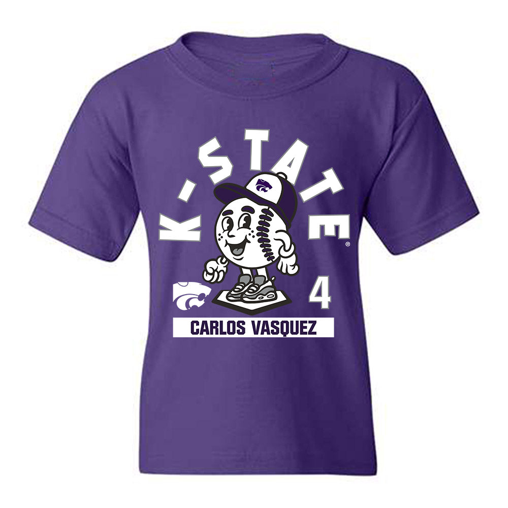 Kansas State - NCAA Baseball : Carlos Vasquez - Fashion Shersey Youth T-Shirt-0