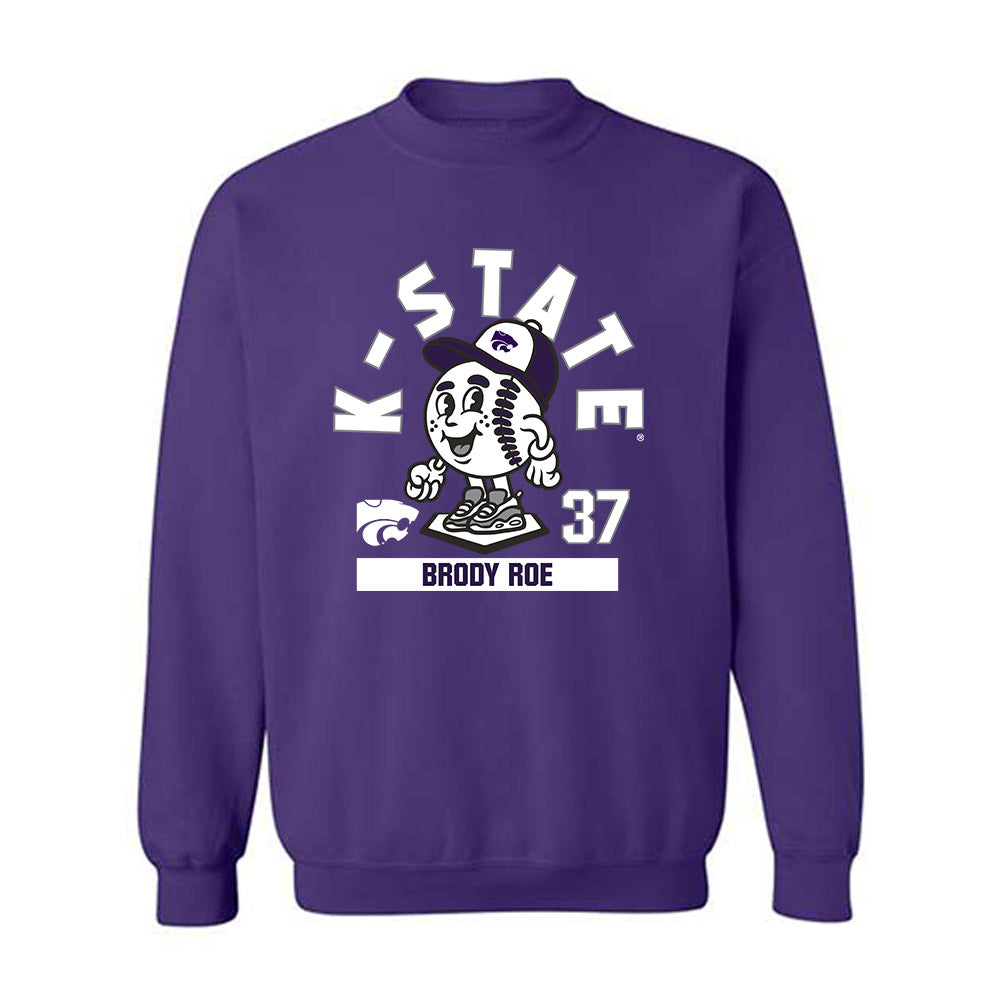Kansas State - NCAA Baseball : Brody Roe - Fashion Shersey Crewneck Sweatshirt-0