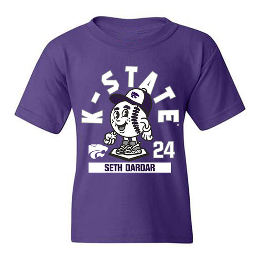 Kansas State - NCAA Baseball : Seth Dardar - Fashion Shersey Youth T-Shirt-0