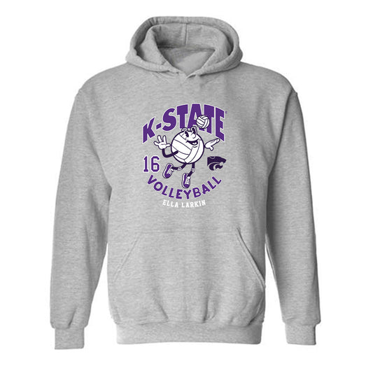 Kansas State - NCAA Women's Volleyball : Ella Larkin - Fashion Shersey Hooded Sweatshirt