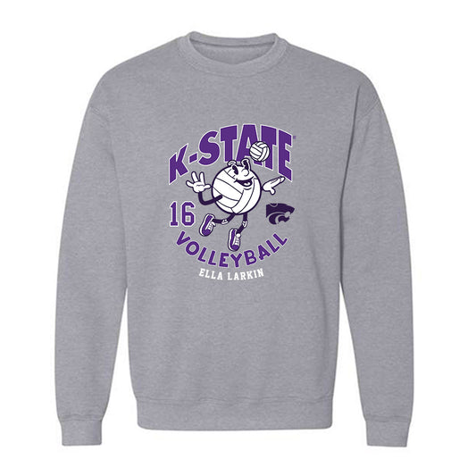 Kansas State - NCAA Women's Volleyball : Ella Larkin - Fashion Shersey Crewneck Sweatshirt