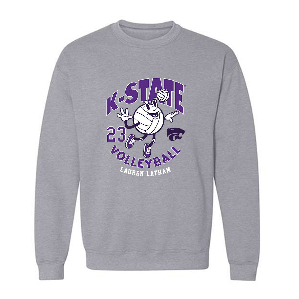 Kansas State - NCAA Women's Volleyball : Lauren Latham - Fashion Shersey Crewneck Sweatshirt-0