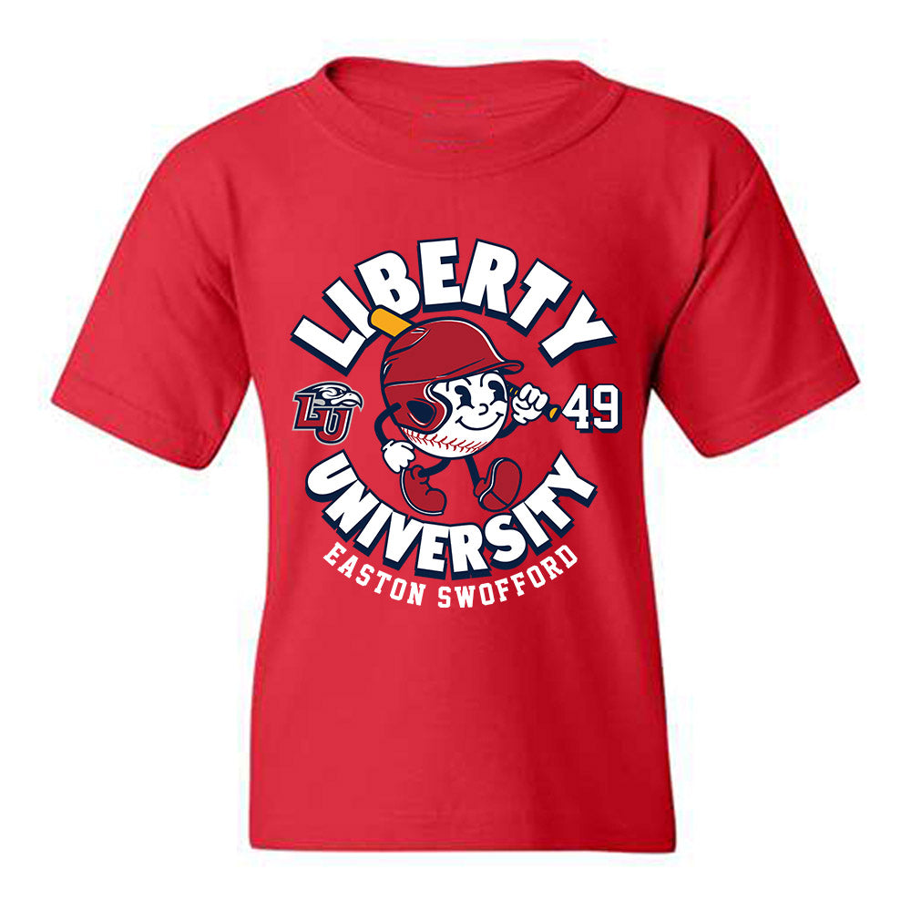 Liberty - NCAA Baseball : Easton Swofford - Fashion Shersey Youth T-Shirt-0