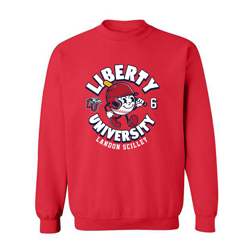 Liberty - NCAA Baseball : Landon Scilley - Fashion Shersey Crewneck Sweatshirt-0