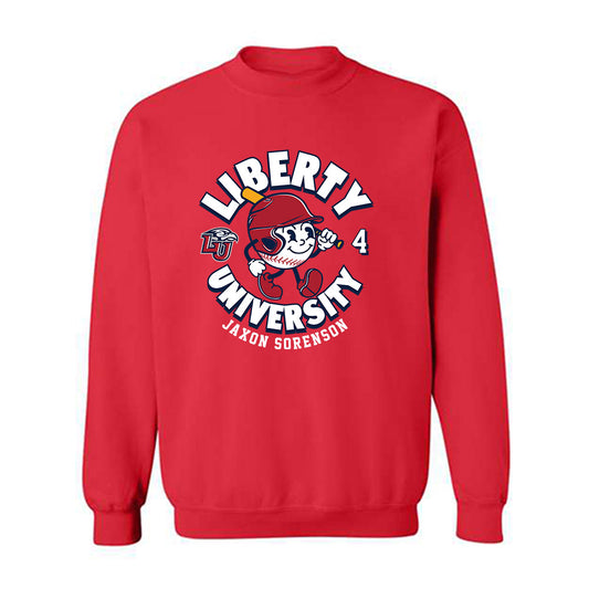 Liberty - NCAA Baseball : Jaxon Sorenson - Fashion Shersey Crewneck Sweatshirt-0