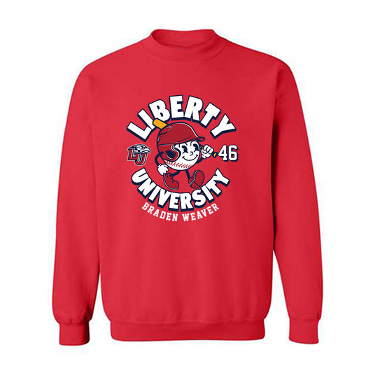 Liberty - NCAA Baseball : Braden Weaver - Fashion Shersey Crewneck Sweatshirt