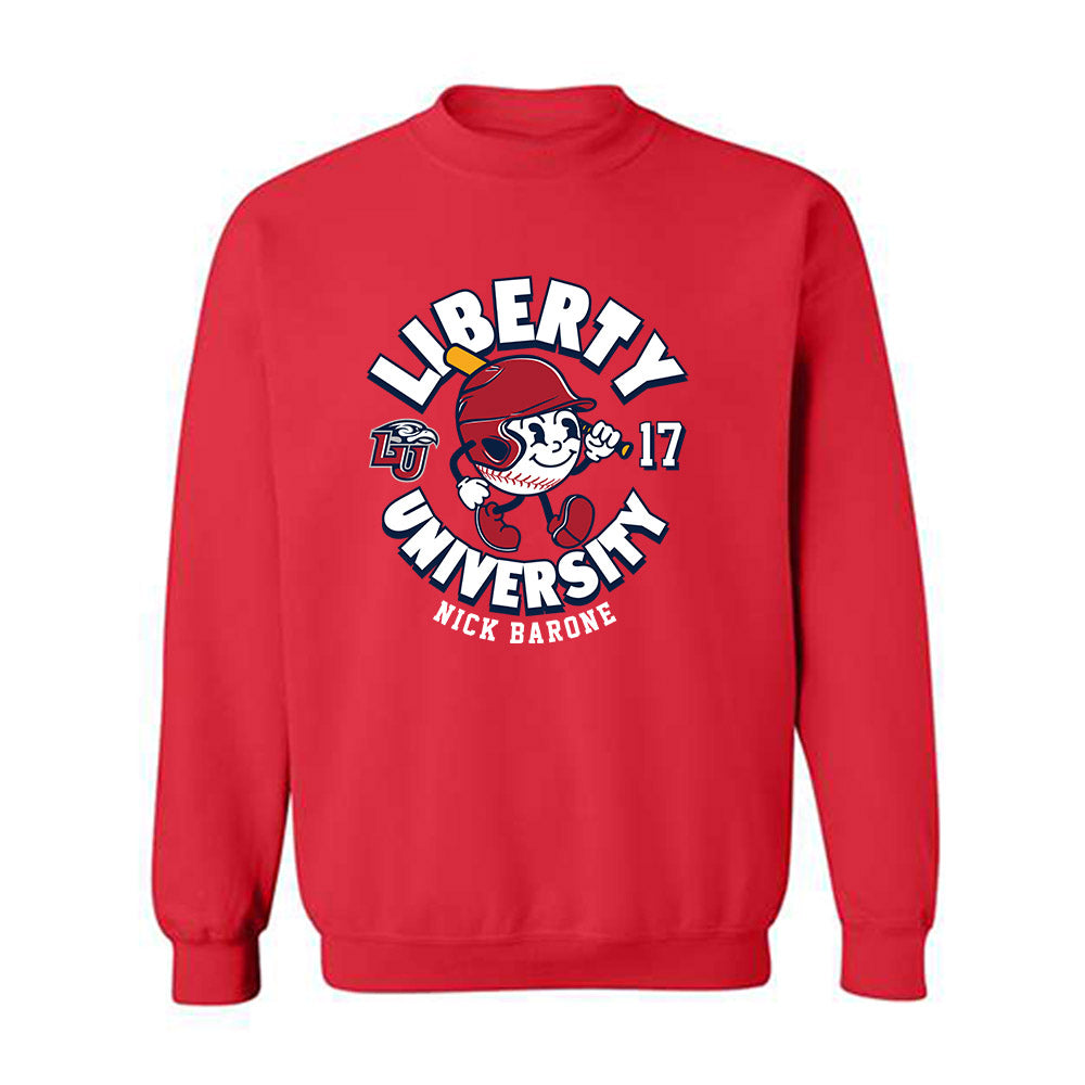 Liberty - NCAA Baseball : Nick Barone - Fashion Shersey Crewneck Sweatshirt-0