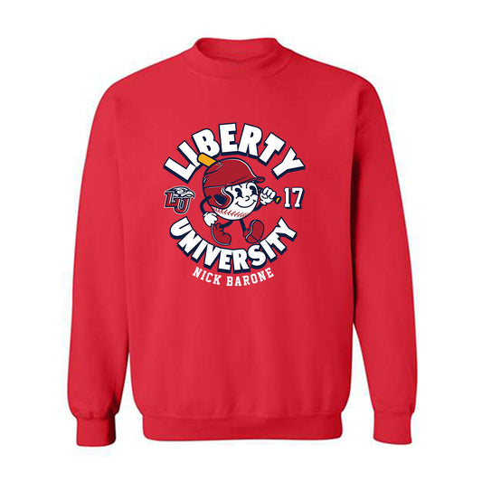 Liberty - NCAA Baseball : Nick Barone - Fashion Shersey Crewneck Sweatshirt-0