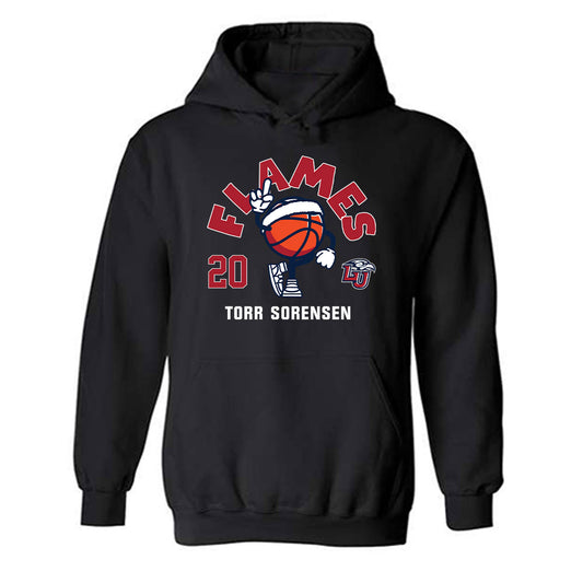 Liberty - NCAA Men's Basketball : Torr Sorensen - Fashion Shersey Hooded Sweatshirt-0