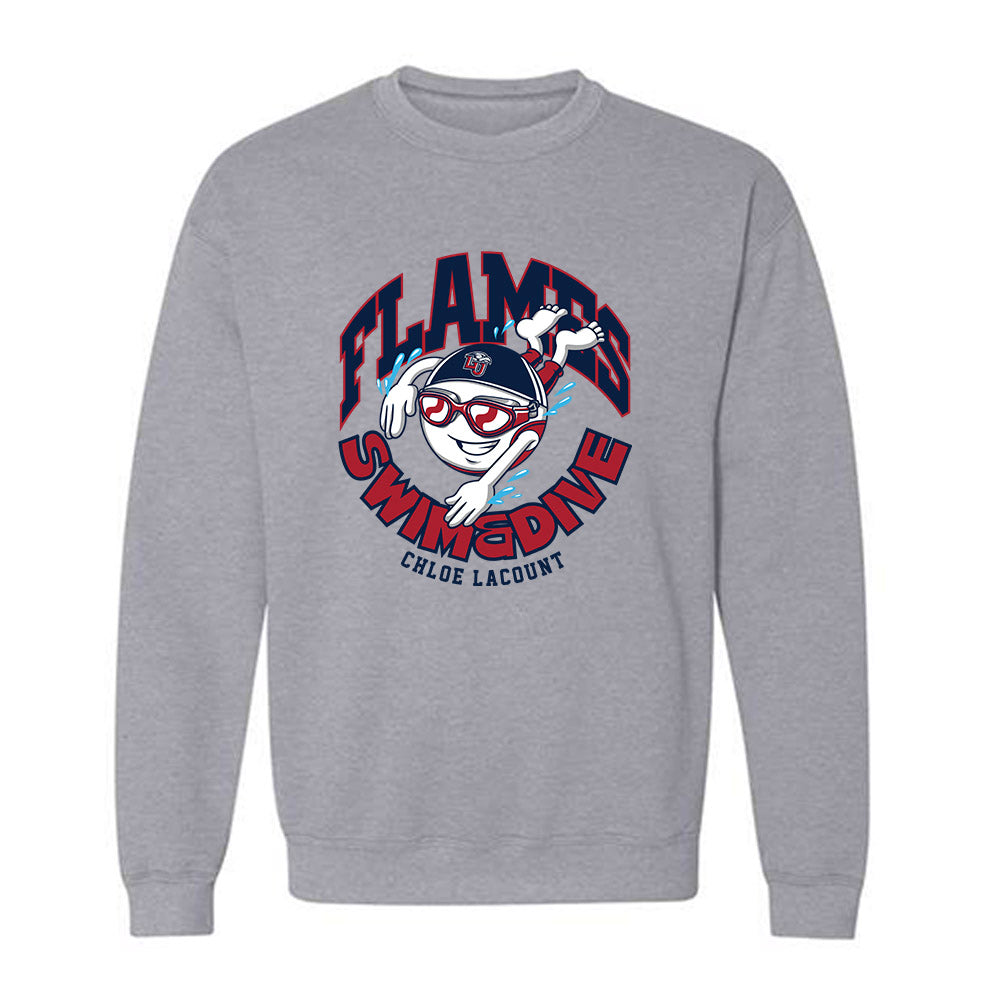 Liberty - NCAA Women's Swimming & Diving : Chloe LaCount - Fashion Shersey Crewneck Sweatshirt-0