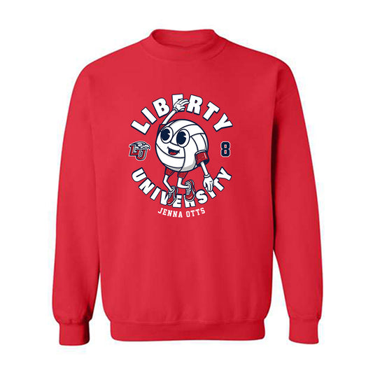 Liberty - NCAA Women's Volleyball : Jenna Otts - Fashion Shersey Crewneck Sweatshirt-0