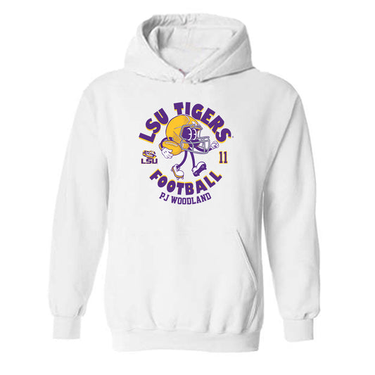 LSU - NCAA Football : PJ Woodland - Fashion Shersey Hooded Sweatshirt