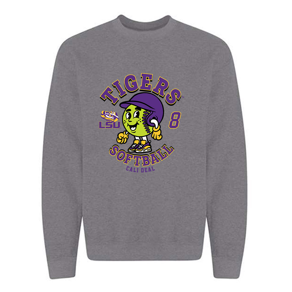 LSU - NCAA Softball : Cali Deal - Fashion Shersey Crewneck Sweatshirt-0