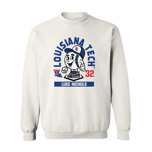 LA Tech - NCAA Baseball : Luke Nichols - Fashion Shersey Crewneck Sweatshirt-0