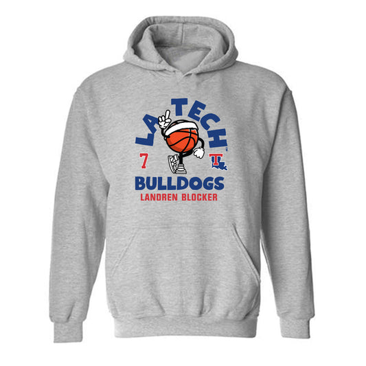 LA Tech - NCAA Men's Basketball : Landren Blocker - Fashion Shersey Hooded Sweatshirt