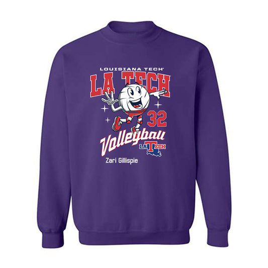LA Tech - NCAA Women's Volleyball : Zari Gillispie - Fashion Shersey Crewneck Sweatshirt-0