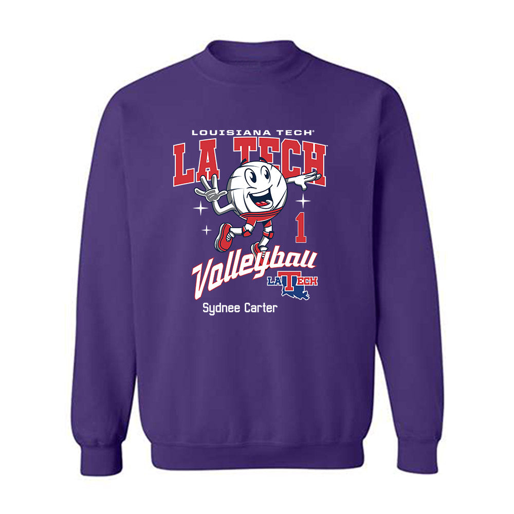 LA Tech - NCAA Women's Volleyball : Sydnee Carter - Fashion Shersey Crewneck Sweatshirt-0