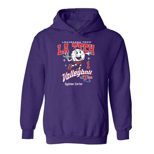 LA Tech - NCAA Women's Volleyball : Sydnee Carter - Fashion Shersey Hooded Sweatshirt-0