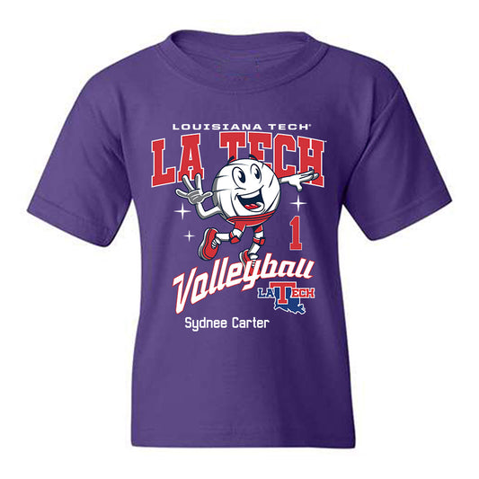 LA Tech - NCAA Women's Volleyball : Sydnee Carter - Fashion Shersey Youth T-Shirt-0