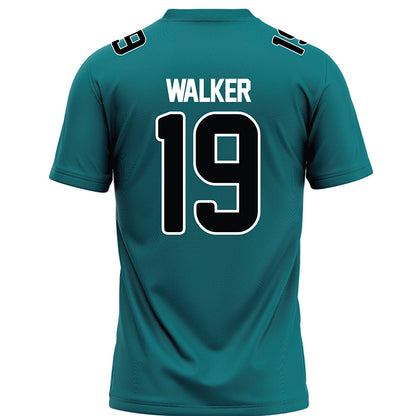 Coastal Carolina - NCAA Football : Alex Walker - Teal Football Jersey-1