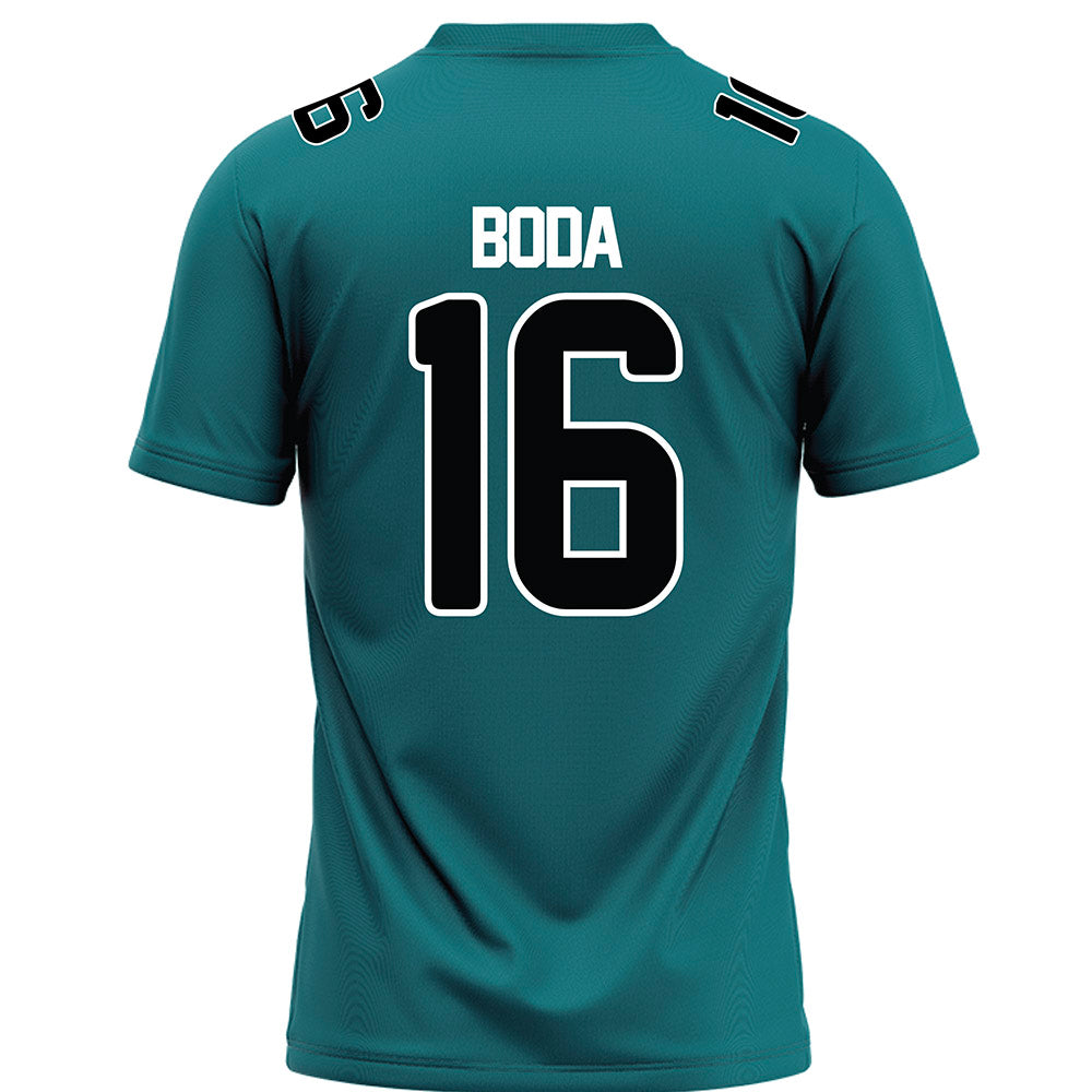 Coastal Carolina - NCAA Football : Blake Boda - Teal Football Jersey-1