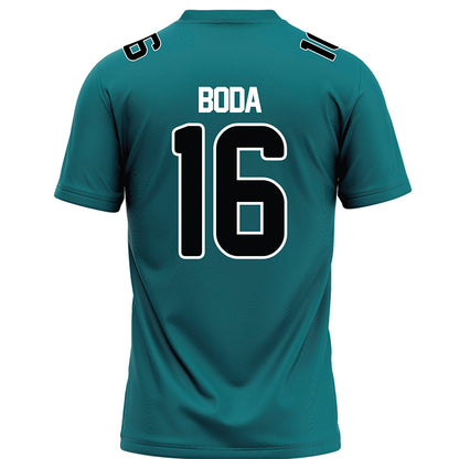 Coastal Carolina - NCAA Football : Blake Boda - Teal Football Jersey-1