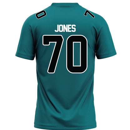 Coastal Carolina - NCAA Football : Daniel Jones - Teal Football Jersey-1