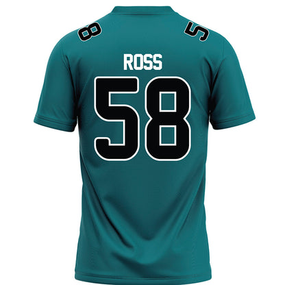 Coastal Carolina - NCAA Football : Sam Ross - Teal Football Jersey-1