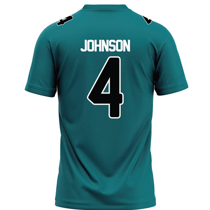 Coastal Carolina - NCAA Football : Jayden Johnson - Teal Football Jersey-1