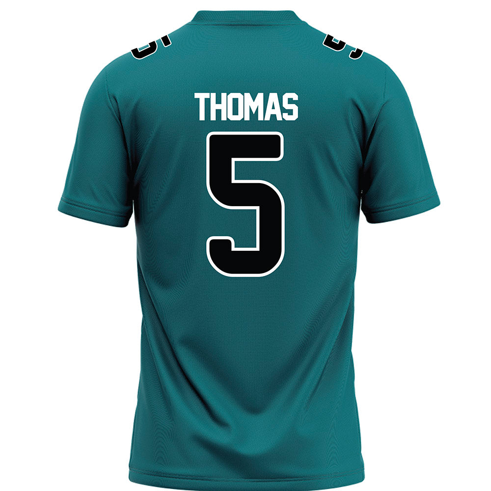 Coastal Carolina - NCAA Football : Dante Thomas - Teal Football Jersey-1