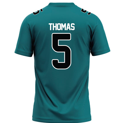 Coastal Carolina - NCAA Football : Dante Thomas - Teal Football Jersey-1