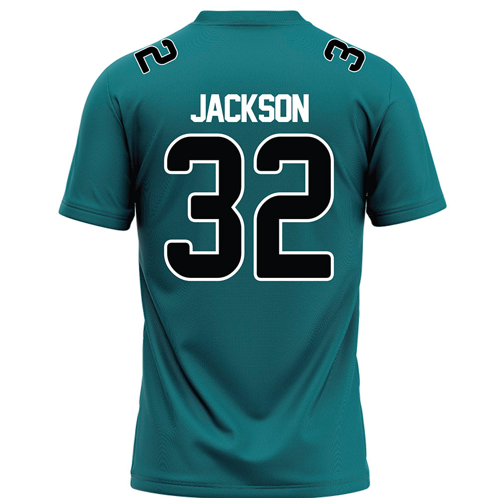 Coastal Carolina - NCAA Football : Jayden Jackson - Teal Football Jersey