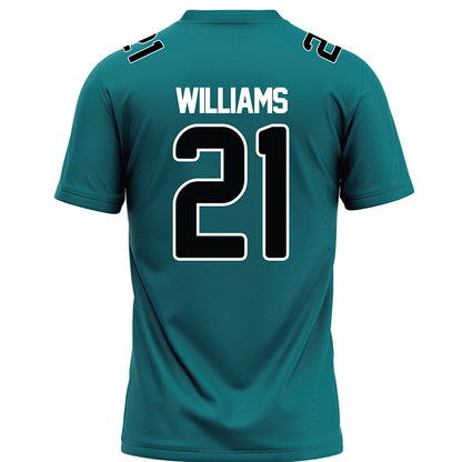 Coastal Carolina - NCAA Football : Kareem Williams - Teal Football Jersey-1