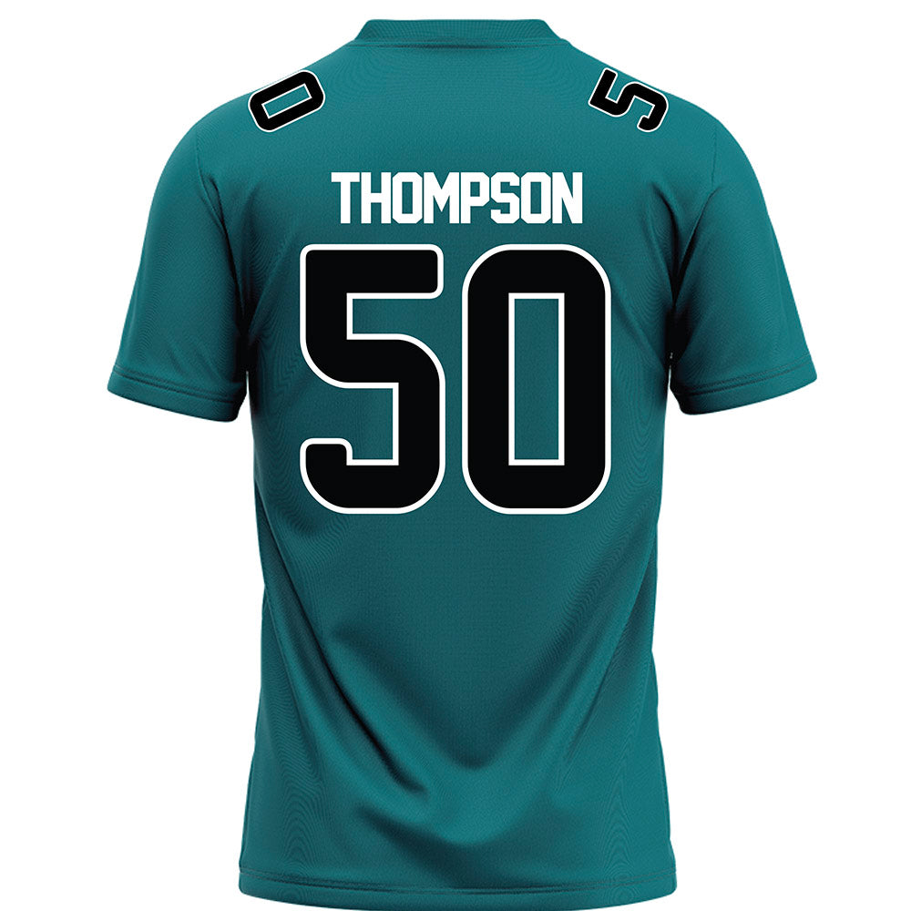 Coastal Carolina - NCAA Football : Nate Thompson - Teal Football Jersey-1