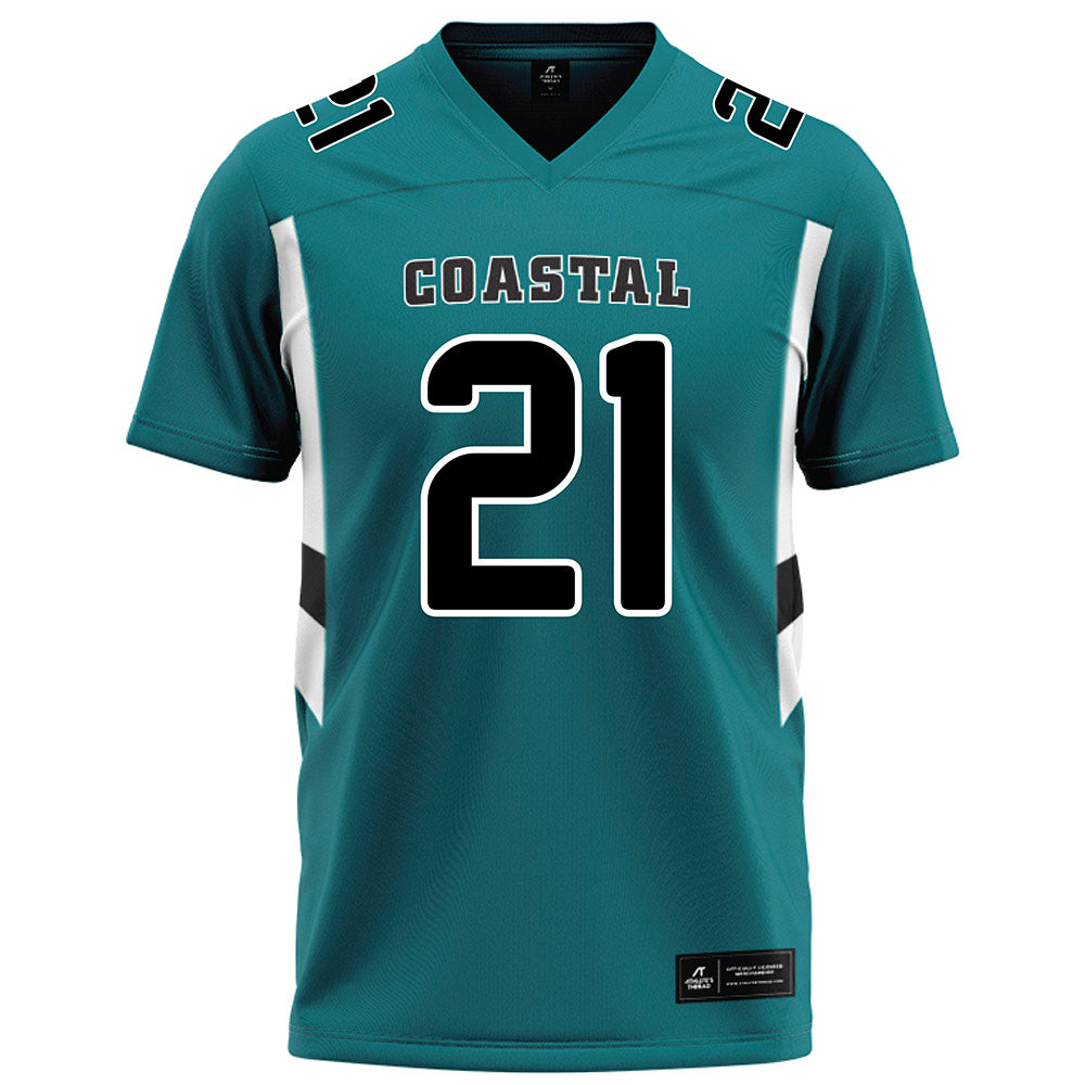 Coastal Carolina - NCAA Football : Kareem Williams - Teal Football Jersey-0