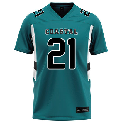 Coastal Carolina - NCAA Football : Kareem Williams - Teal Football Jersey-0