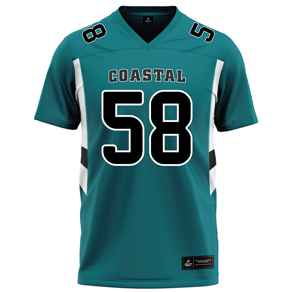 Coastal Carolina - NCAA Football : Sam Ross - Teal Football Jersey-0